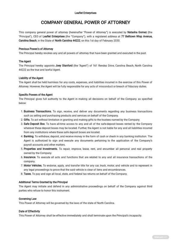 Comprehending the Car Power of Attorney Type