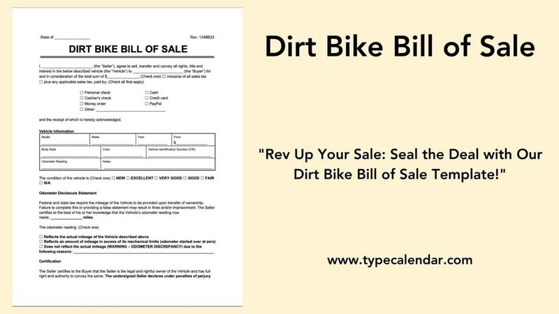Motorcycle Bill of Sale Type